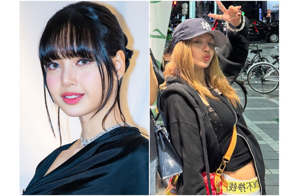 BLACKPINK・リサ、大胆“見せパン”ファッションで日本満喫！鞄の日本キャラにも注目【PHOTO】
