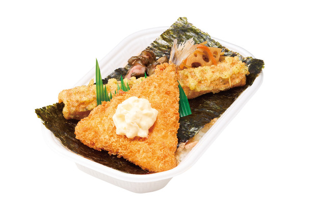 アジフライのりタル弁当：500円（税込）