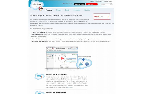 「Force.com Visual Process Manager」サイト（画像）