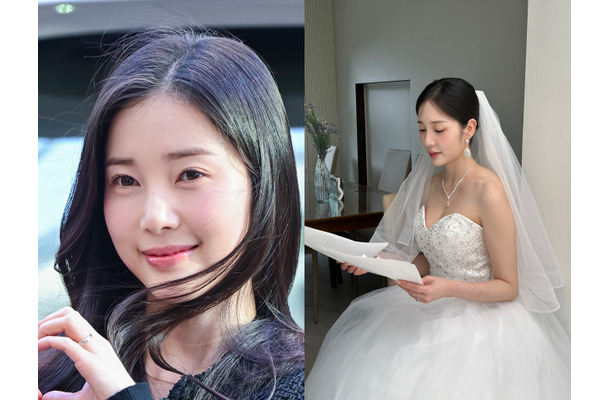 “バツイチ”五輪金メダリストと熱愛説の元アイドル、純白のウェディングドレス姿を公開【PHOTO】