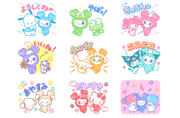「TWICE LOVELYS」とサンリオキャラクターズのコラボデザインに注目！LINEスタンプ40種が販売決定