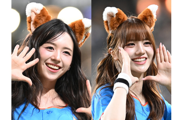 「きつねダンス可愛すぎ！」！MADEIN S・マシロ＆セリナ、しっぽ付きユニフォーム姿にファン悶絶【PHOTO】