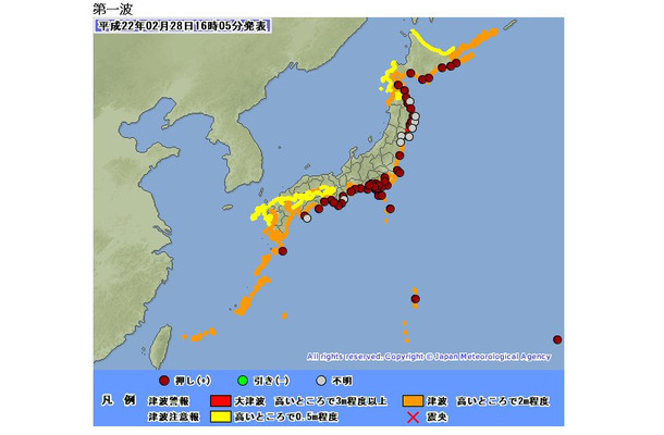 津波観測に関する情報（気象庁）