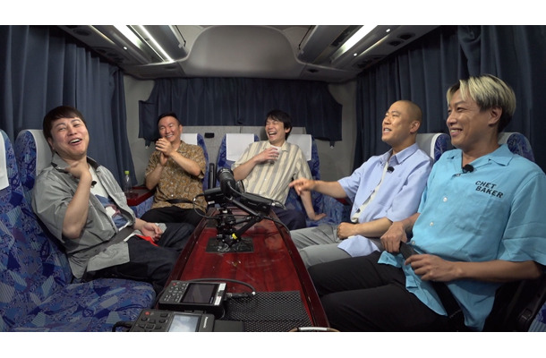 （左から）NONSTYLE・井上裕介、かまいたち／山内健司、濱家隆一、コロコロチキチキペッパーズ・ナダル、お見送り芸人しんいち（C）MBS