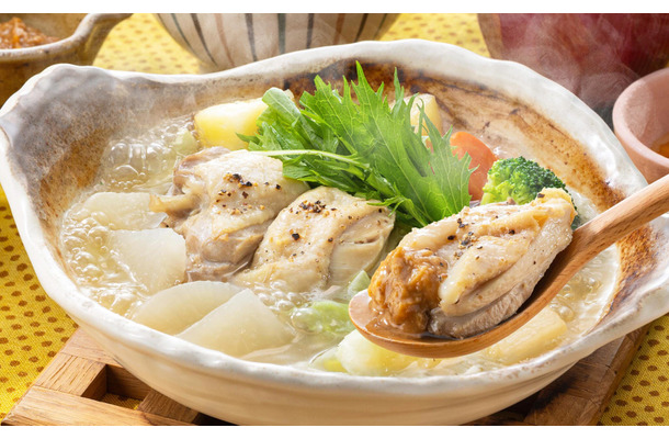 ほっこりあたたまる、チキンと野菜のやさしい和ポトフ　定食価格：1,380円（税込）