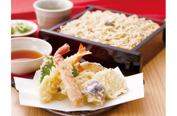 本ズワイガニと海老の天ざるそば（海老1尾）　1,520円（税込）