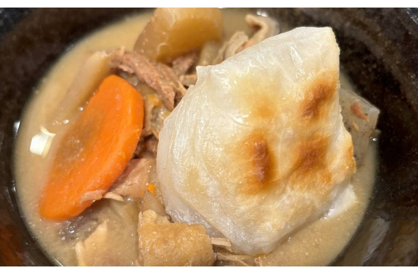 焼き餅入り鶏味噌けんちん汁