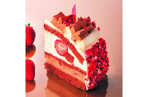 紅ほっぺ種苺のダブルショコラケーキ ＜フェア限定＞（税込486円）