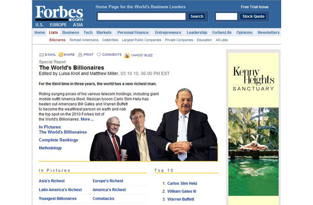 Forbes The World's Billionaires