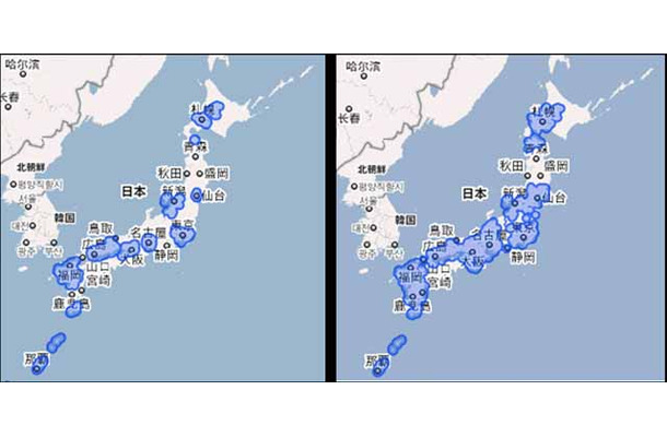 エリア拡大前と後の比較