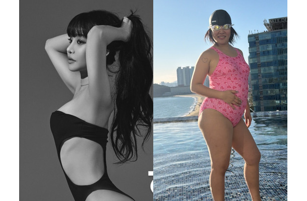 衝撃の“スイムウェア姿”で妊娠説も…韓国女性ユーチューバー、別人級ビフォー写真公開しダイエット宣言