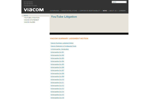 米Viacomのページ