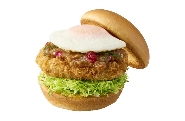 とろ～り 台湾ラーメン風メンチカツバーガー　セット1,140円、単品690円