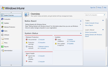 米マイクロソフト、クラウド型PC管理サービス「Windows Intune」のベータ版 画像