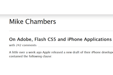 アドビ、アップルのライセンス規約を批判――iPhone向け「Flash」の開発中止 画像