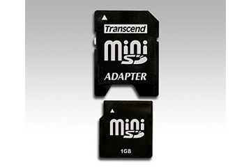 トランセンド、1Gバイトの80倍速miniSDカード 画像