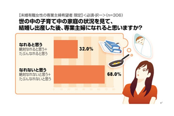 専業主婦になりたくてもなれない――専業主婦願望に関する意識調査 画像