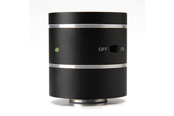 設置した机から音を出す振動スピーカー 画像