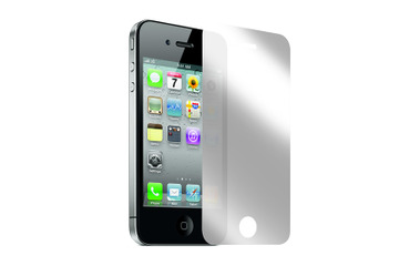 iPhone 4を「手鏡」としても使えるミラー加工の液晶保護フィルム 画像