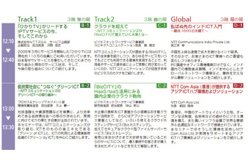 「NTT Communications Forum 2010」が開催……クラウドサービスや映像が移動するデジタルサイネージなどを展示 画像