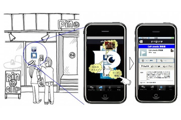 東急電鉄ら、渋谷でAR活用サービスの実験を開始……iPhoneアプリ『pin@clip ピナクリ』活用 画像
