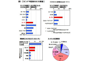 約3割が「リビングや寝室のカーテンにカビ」の経験あり 画像