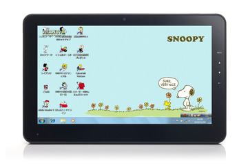 バンダイ、スヌーピーのデザインがあふれるWindows 7搭載タブレット 画像