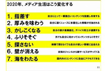 ハンバーガーショップが本屋に?サイネージから蒲焼きの匂い?……博報堂DYmp、2020年の未来予測を発表 画像