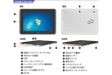 富士通、Windows 7搭載のスレートPC「STYLISTIC Q550シリーズ」 画像