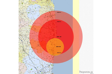 【地震】福島原発付近の風向き予報 画像
