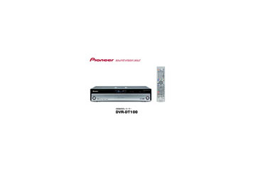 パイオニア、デジタルチューナと800GBのHDD＆DVDを搭載したレコーダー「DVR-DT100」 画像