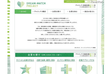 被災地域の新卒者等に配慮した求人情報「ドリームマッチプロジェクト」 画像