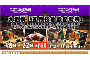 なんと序の口から全取組を! 大相撲「五月技量審査場所」をニコ生で生中継 画像