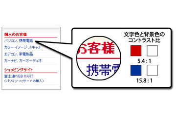 富士通、サイトトップページをWeb・アクセシビリティの新規格へ対応 画像