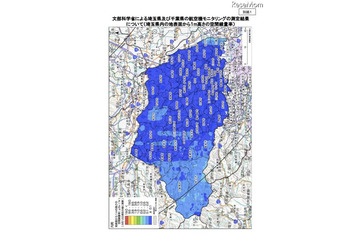 文部科学省、埼玉と千葉の放射性セシウム分布マップ公開 画像