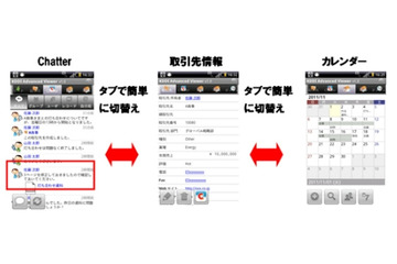 KDDI、Salesforce.com用の営業支援Androidアプリ「Advanced Viewer」提供開始 画像