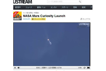 火星探査機「Curiosity」打ち上げ成功！ 画像
