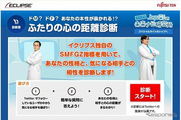 上戸彩のイクリプス未来ナビ研究所、新コンテンツ「ふたりの心の距離診断」を開設 画像