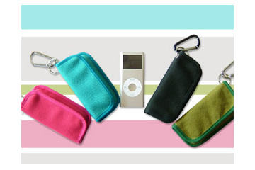 suono、カラビナ付きのカラフルな第2世代iPod nano用コットンケース 画像