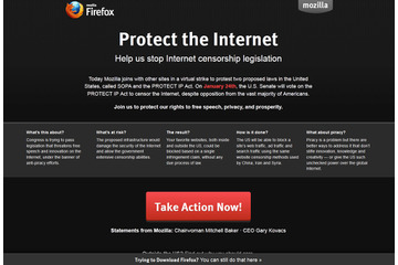 MozillaがSOPA、PIPA法案への抗議活動の結果を発表！36万通のメールを議員に送信 画像