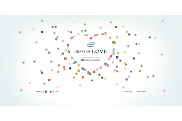 インテル、世界に1つだけのハート形を作るソーシャルメディア・プロジェクト「SHAPE OF LOVE」開始 画像