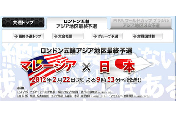 ロンドン五輪出場に正念場! 対マレーシア戦今夜22時キックオフ、テレ朝、NHK-BSで中継 画像