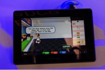 【MWC 2012 Vol.45(動画)】2.0にバージョンアップしたBlackBerry PlayBook、巻き返しなるか 画像