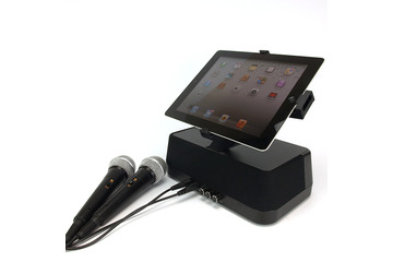 カラオケや会議に利用できるiPad 2専用スピーカー……エコー効果機能も搭載 画像