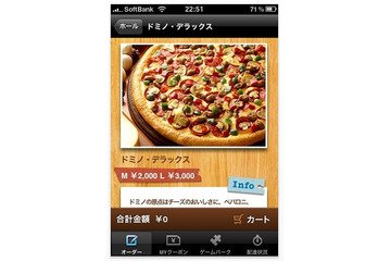 ドミノ・ピザのネット注文、スマホ経由売上が累計10億円を突破 画像
