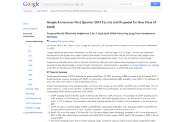 Googleが第1四半期決算発表、売上・利益とも過去最高 画像