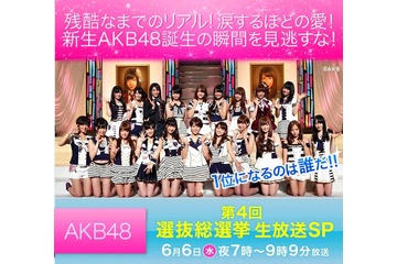 注目は2位争い!? 今夜の「AKB48選抜総選挙」はフジテレビとネットで生中継 画像