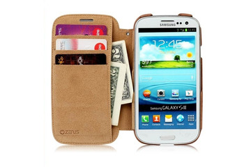 デザイン性と機能性を両立! 本革を使用したダイアリータイプのGalaxy S3ケース 画像