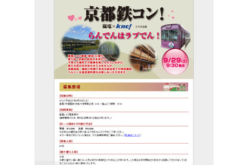 【トレンド】“らんでんはラブでん！”……貸切列車で婚活イベント「京都鉄コン！」開催 画像