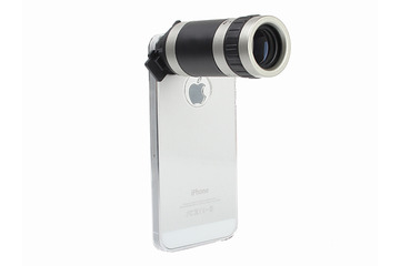 iPhone5用ケースに望遠レンズを取り付け最大6倍ズーム撮影が可能な「望遠鏡+専用ケース」 画像